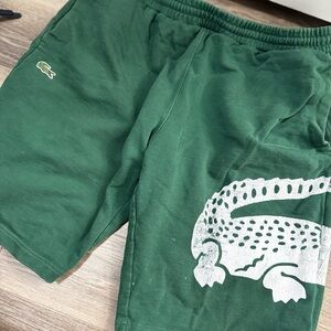 Lacoste Green Shorts with Logo